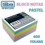 Bloco Notas Cubo tira Folhas Tilibra 600 Folhas Tom Pastel
