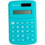 Calculadora Letron 8 Dígitos Colorida Verde Água