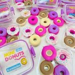 Kit Borracha Lancheira de Donuts com Pote de 4 Fofo