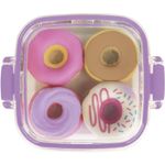 Kit Borracha Lancheira de Donuts com Pote de 4 Fofo