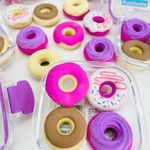 Kit Borracha Lancheira de Donuts com Pote de 4 Fofo