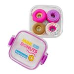 Kit Borracha Lancheira de Donuts com Pote de 4 Fofo
