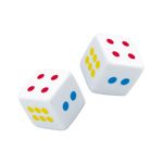 Kit 2 Borracha Cis Dadinhos  - Dado Colorido Fofo