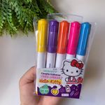 Estojo Canetinha Hello Kitty Leo&Leo 3 Linhas - 5 Cores Hidrográficas