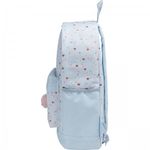 Mochila Tilibra Coração Metálica Academie - com Chaveiro de Pom Pom Escolar