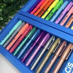 Kit 24 Marca Texto Cis Lumini Tons Pastel, Metálicos e Neon - Coleção Completa