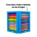Kit 24 Marca Texto Cis Lumini Tons Pastel, Metálicos e Neon - Coleção Completa