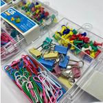 Kit Escritório Cis - Clipes, Alfinetes e Binder Clips (Prendedor de Papel) Coloridos