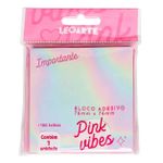 Bloco Jocar Office Notas Adesivas Rosa Holográfico - Pink Vibes - 100 Folhas