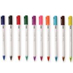 Kit 10 Caneta Jocar Office Slank Ponta Fina 0.7mm