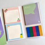 Kit 8 Blocos Notas Adesivas + Marcador de Páginas Cis - 25 Folhas cada