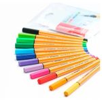 Kit 12 Mini Caneta Stabilo Point 88 - Ponta Ultra Fina 0.4mm
