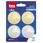 Bloco de Notas Adesivas Eclipse Tris Lua Fofa - 4 Blocos x 25 Folhas