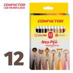 Canetinha Compactor NeoPen Tons de Pele Raças e Cores - 12 Caneta Hidrográfica