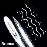 Caneta Branca Gel Uniball Signo Tom Pastel Ponta Fina 0.7mm