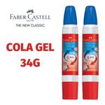 Cola Gel Faber Castell 2 Bicos - para Áreas Maiores e Menores 34g