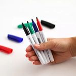 Kit 4 Marcador Artístico Permanente BRW Evoke Ponta Fina - Cores Básicas