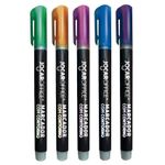Kit 5 Marcador com Contorno Jocar Office - Outline - Metálico - Ideal para Lettering