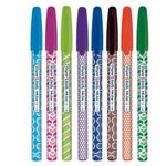 Kit 8 Caneta Paper Mate Kilometrica Estampada Ponta Média - Cores Sortidas