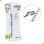 Estilete de Precisão tipo Bisturi LeoArte + 2 Lâminas Extras