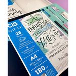 Kit para Brush Lettering Cis 9 Peças - Apostila, Dual Brush, Marcador
