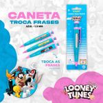 Caneta Presenteável Troca Frases Looney Tunes LeoArte