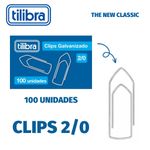 Clips Tilibra 2/0 - 100 unidades