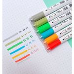 Kit 6 Caneta Dual Marcador e Carimbo Jocar Office