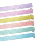 Kit 6 Washi Tape Trend Tons Pastel Brilho 12,5mm x 3 metros Jocar Office