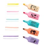 Kit 5 Mini Marca Texto Pastel Looney Tunes LeoArte - Pernalonga Patolino PiuPiu