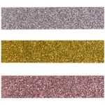 Kit Washi Tape Soul Garden Brilho Metálica Glitter 15mm x 3metros Jocar Office