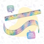 Régua Flexível Tris Degradê Rainbow Floop 30cm