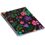 Caderno Capa Dura BRW Botânica Flores Pautado - 80 Folhas