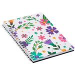 Caderno Capa Dura BRW Botânica Flores Pautado Médio - 80 Folhas