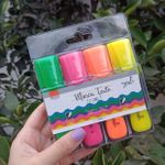 Marca Texto Traço Duplo BRW Neon - Kit 4 Cores