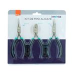 Kit 3 Mini Alicate BRW - Meia Cana, Corte e Redondo