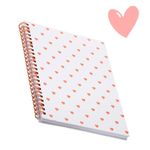 Caderno BRW Capa Dura Corações 80 Folhas 150x210mm