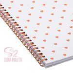 Caderno BRW Capa Dura Corações 80 Folhas 150x210mm
