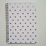 Caderno BRW Capa Dura Corações 80 Folhas 150x210mm