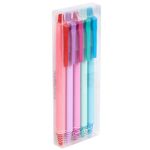Kit 5 Caneta Apagável Retrátil Gel BRW Ponta Fina 0.7mm
