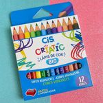 Lápis de Cor BIG Cis Criatic - 12 Cores (Com Apontador)