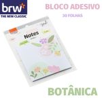 Bloco Notas Adesivas BRW Botânica Flores 30 Folhas