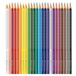 Lata Estojo Lápis de Cor Faber Castell com Esferas Antideslizantes Grip - 24 Cores