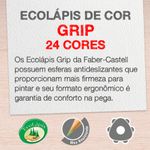 Lata Estojo Lápis de Cor Faber Castell com Esferas Antideslizantes Grip - 24 Cores