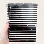 Caderno Capa Dura BRW Black & White Pautado Grande - 80 Folhas