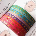 Kit Fita Washi Tape BRW Slim Hot Stamping - 8 Estampas