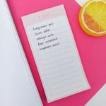 Bloco Notas com Imã BRW Rosa Pastel Pautado 30 Folhas - para Lembretes e Recados
