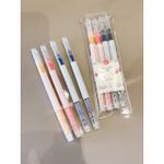 Kit 4 Marca Texto Duo + Fineliner BRW - Cores Neon