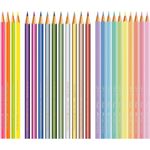 Kit Lápis de Cor Faber Castell Tom Pastel + Neon + Metálico - Lata 24 Cores