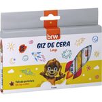 Giz de Cera Longo BRW 15 Cores